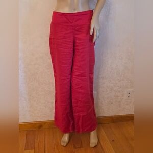 H&M Women's Wide Leg Pants in Bold Red